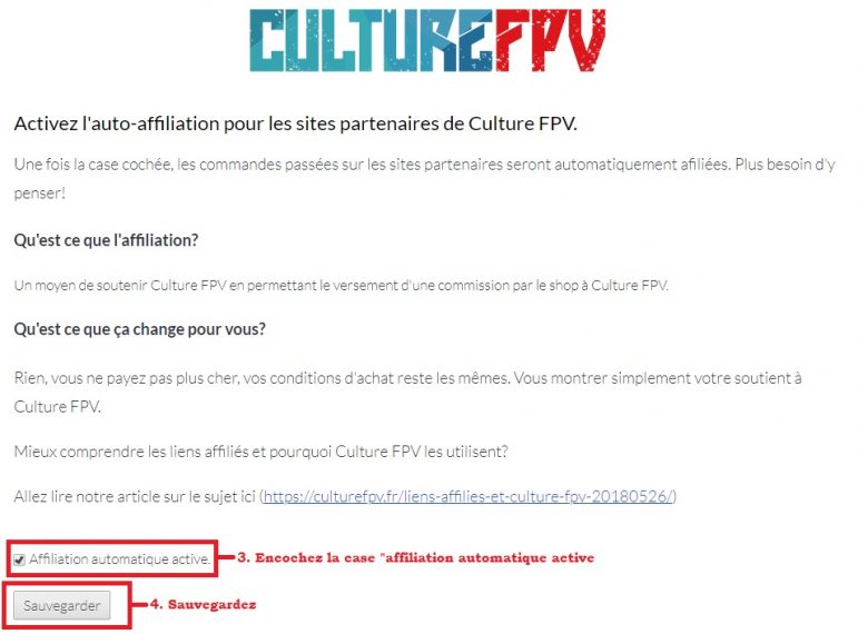 extension culture FPV