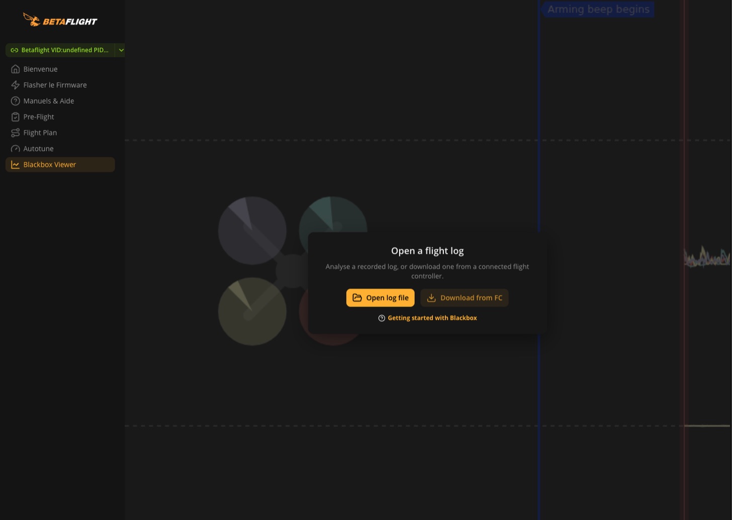 Betaflight 2026.06, le Blackbox Viewer intégré à l'application